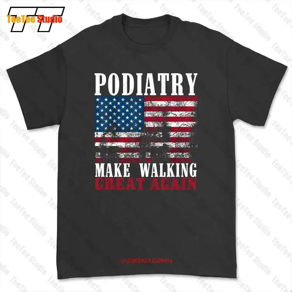 Funny Podiatrist Gift Podiatry American Flag Doctors T-shirt Tee T4NH