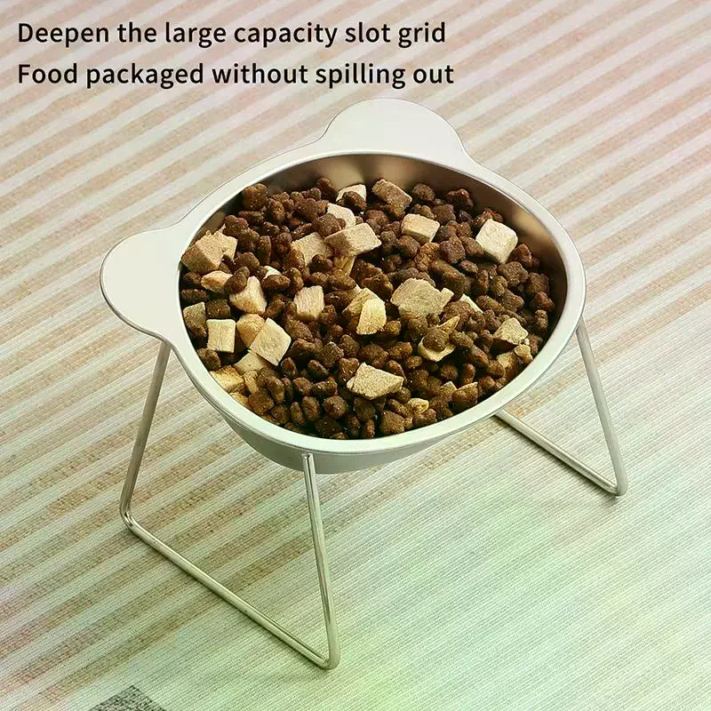 Stainless Steel Tall Pet Food Bowls Are Perfect For Daily Feeding Of Indoor Cats And Small Dogs