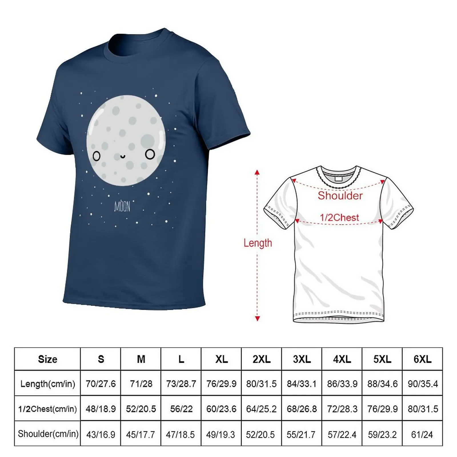 تي شيرت القمر تي شيرت للرجال تي شيرت قطني للرجال تي شيرت #5