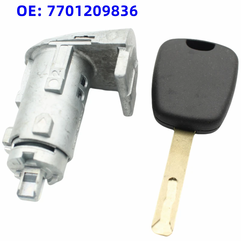 

XIEAILI OE:7701209836 OEM Car Left Door Lock Cylinder Barrel For Renault Fluence Kangoo Master Traffic Clio With 1Pcs Key