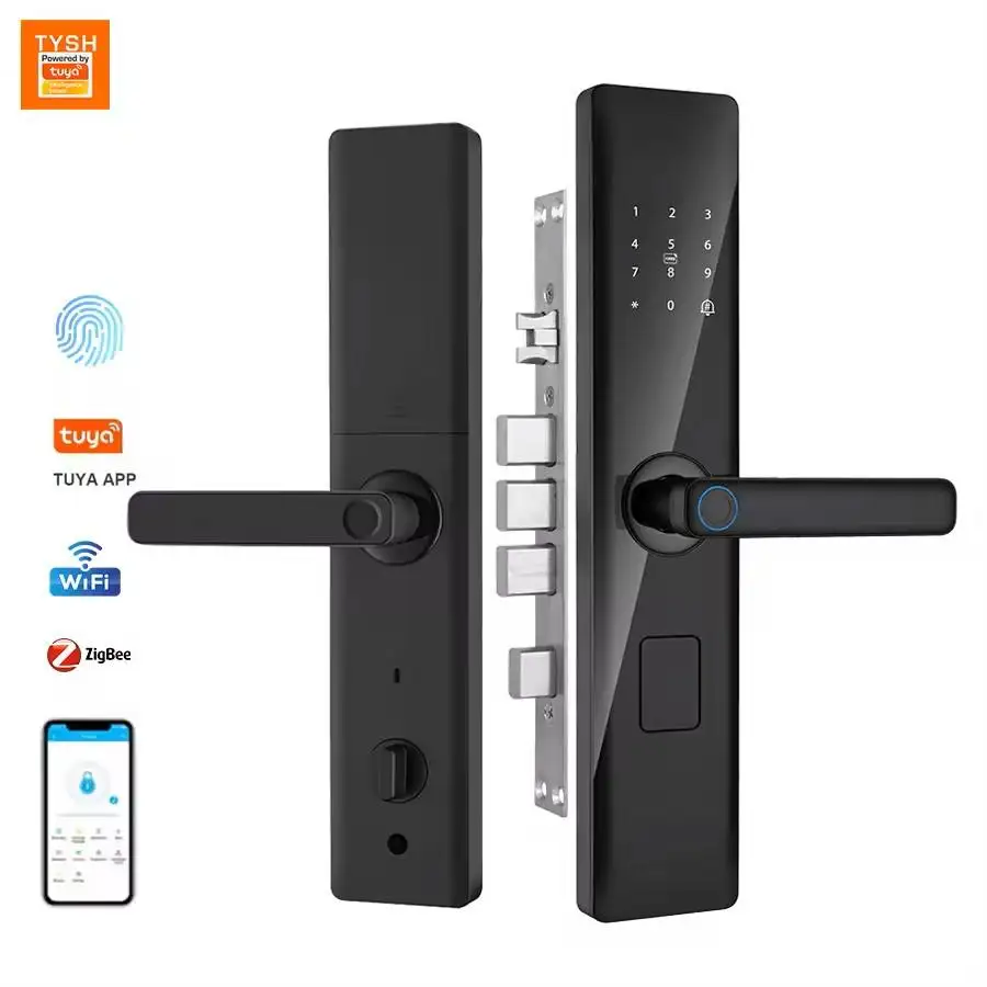 Goking Tuya Smart Digital Fingerprint Biometric Lock Security Door Lock Keyless Touchscreen Wifi App Smartphone Automatic