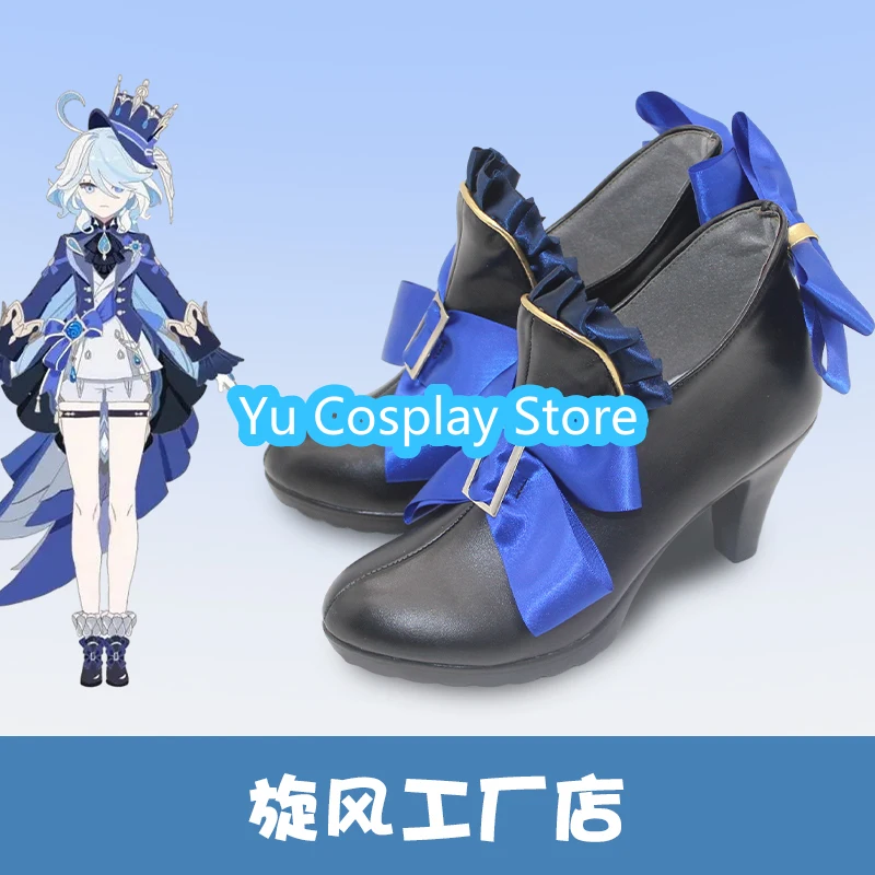 أحذية Yu Cosplay Genshin Impact Furina التأثيرية - حذاء Fontaine Hydro Archon Focalors أنيمي كوسبلاي