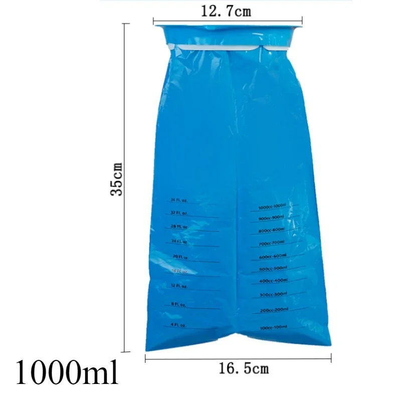 5pcs 1000ml Car's Waterproof Vomit Bag Disposable For Motion Sickness Foldable High Capacity Pregnant Woman Urine Bag Ring Drunk