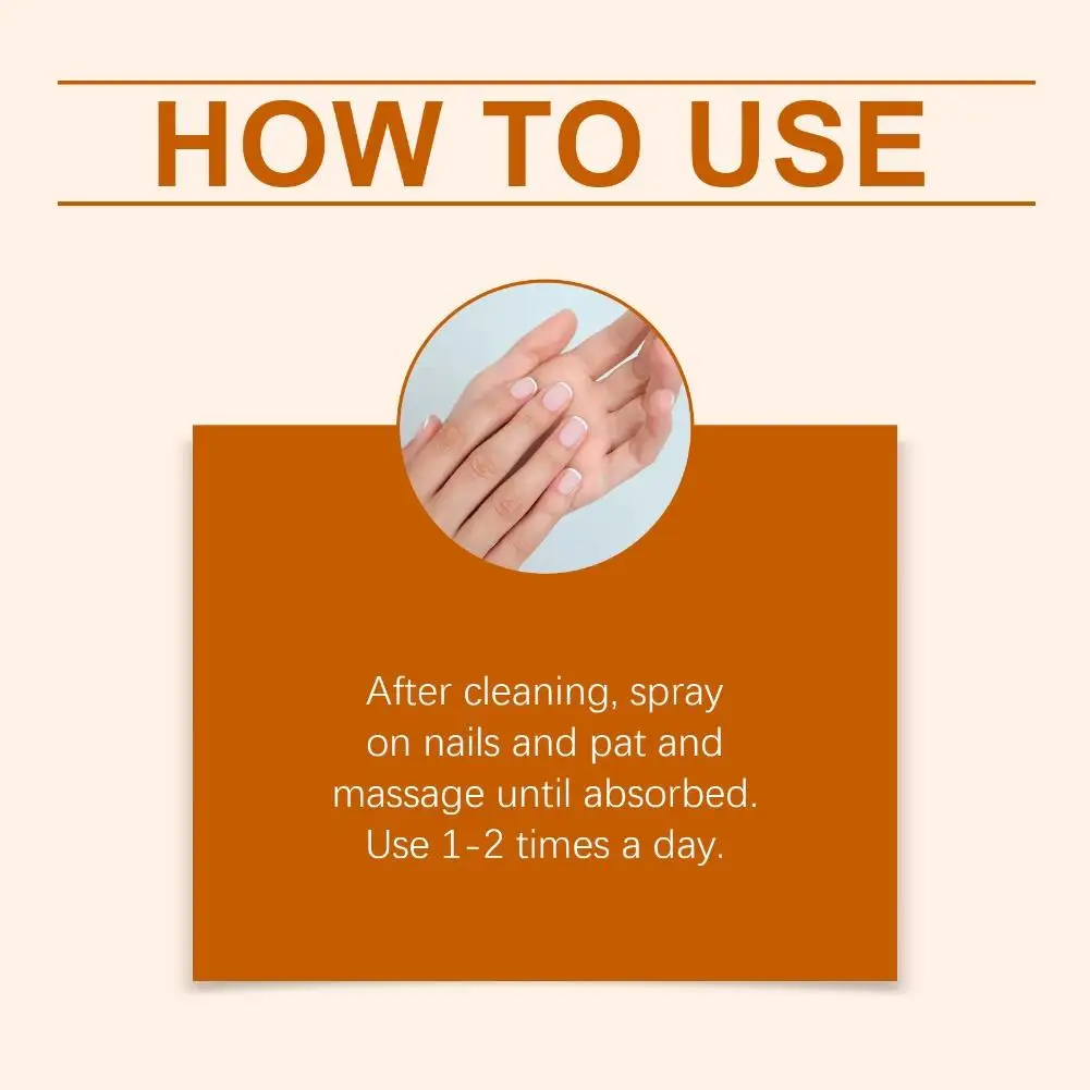20ml Nourishing Nail Spray Hands‑Free Fine Mist Toenail Care Spray, Soften Hard Cuticle Support Healthy Nail Growth Cuticle Care view 6