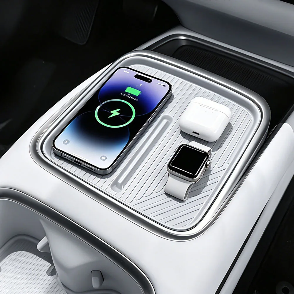 Fit For XPENG MONA L03 Wireless Charging Silicone Pad Automotive Modification Supplies Scratch And Dust Protection Pad