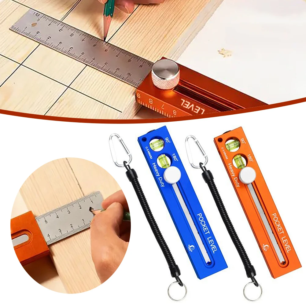 Woodworking Tools Ruler Precision Pocket Ruler Slide Ruler Inch/Metric T-Track Metal Slide Stops Aluminum Precision Rulerler