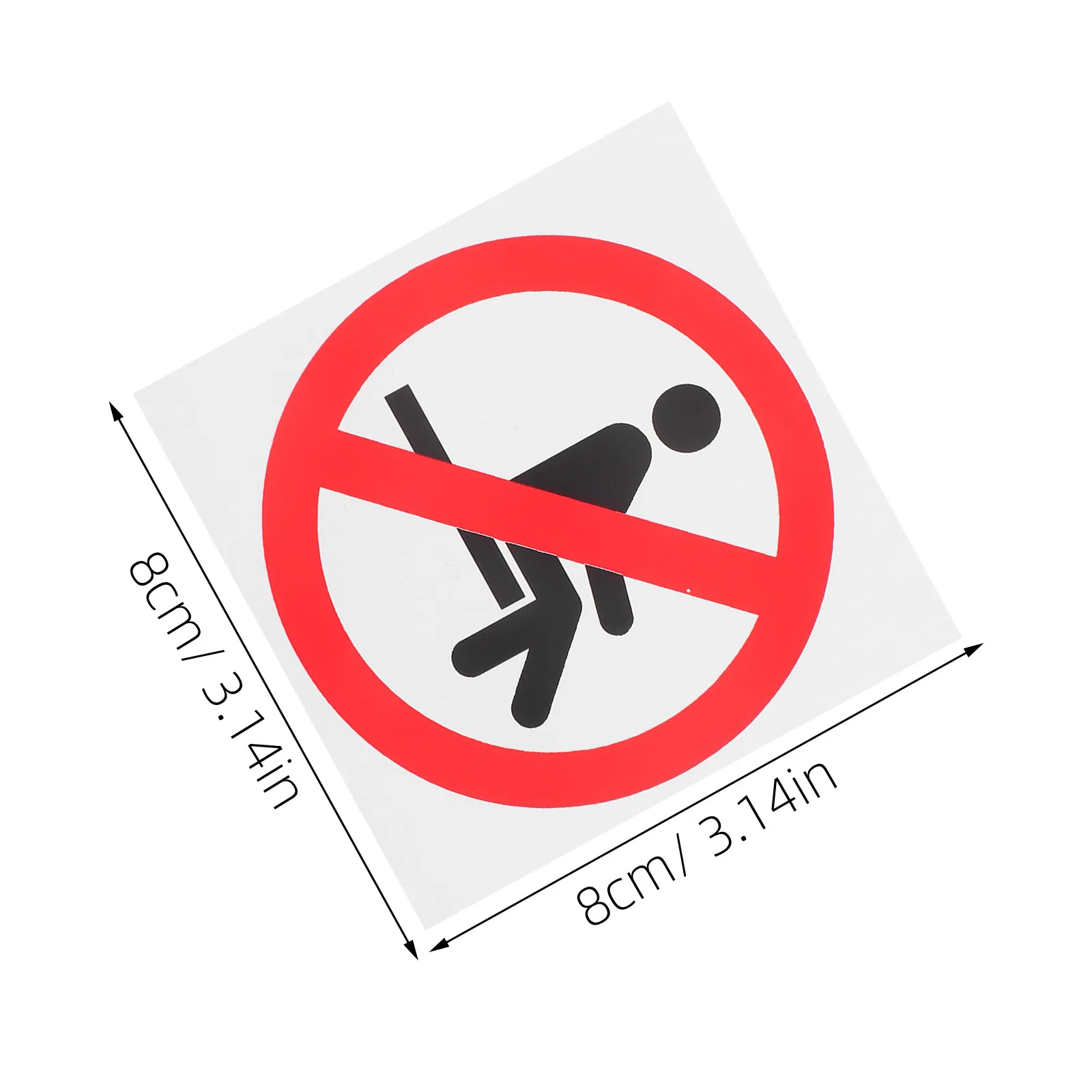 10Pcs Self-Adhesive Warning Sign Stickers Safety Warning Decals Reflective Peel Stick for Industrial