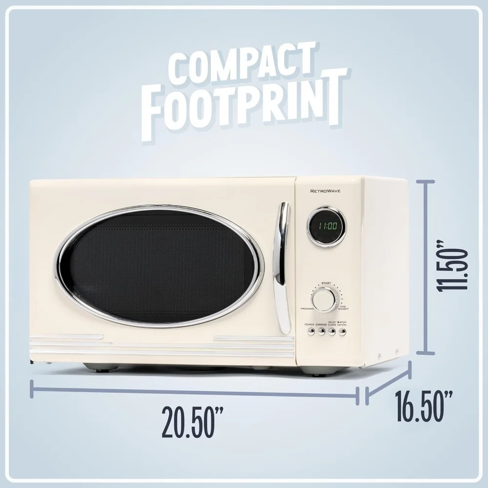 Fours à micro-ondes de bureau, Fédération de 0.9 Cu, 12 réglages de cuisson préprogrammés et horloge numérique