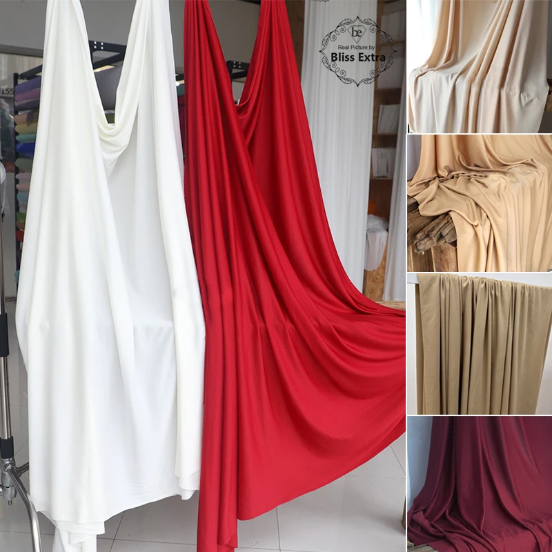 

Extra Wide Knit Fabric Soft Stretch Jersey Drapery Material for Curtains Room Decor, Clothing Sewing, DIY Crafts & Backdrops