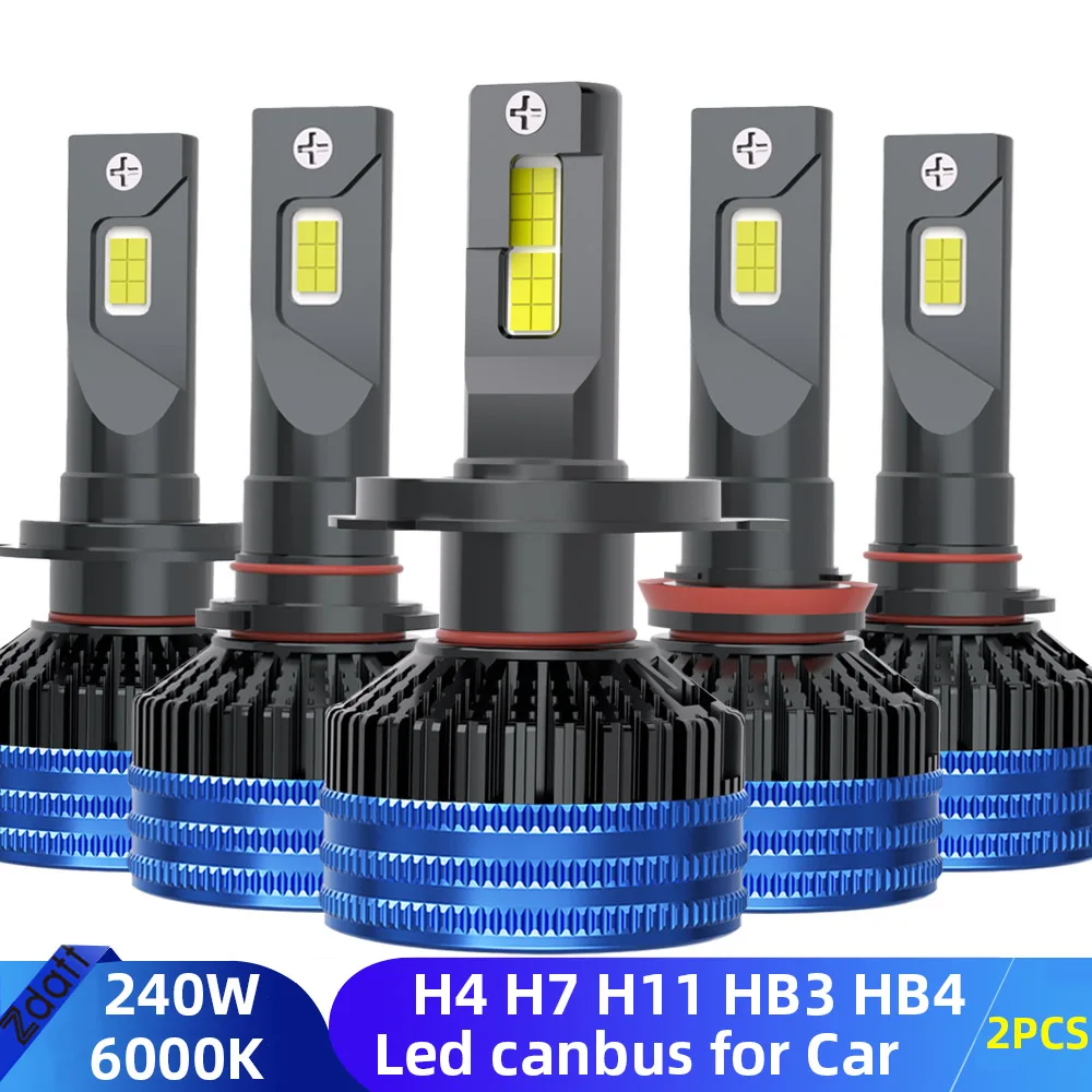 

Zdatt 240W K7C H7 led Canbus светодиодный лампа для фар 6000K белая супер яркая H4 H11 H8 H9 9006 HB4 9005 HB3 лампа для фар головного света