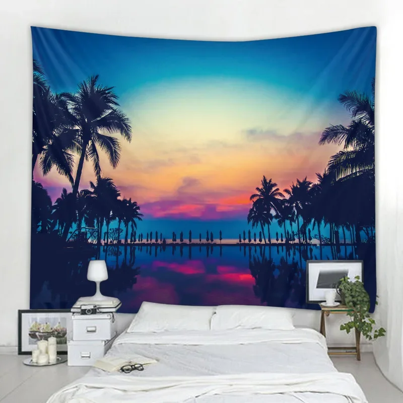 

Nordic Tropical Beach Tapestry Mandala Wall Hanging Hippie Bedroom Decoration Psychedelic Tapestry Bohemian Tapestry, 6 sizes