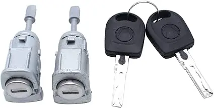 

148 2 pcs Front Left Right Door Lock Barrel Cylinder 604837167 604837168 for VW POLO FOX GOLF IV BORA SKODA FABIA