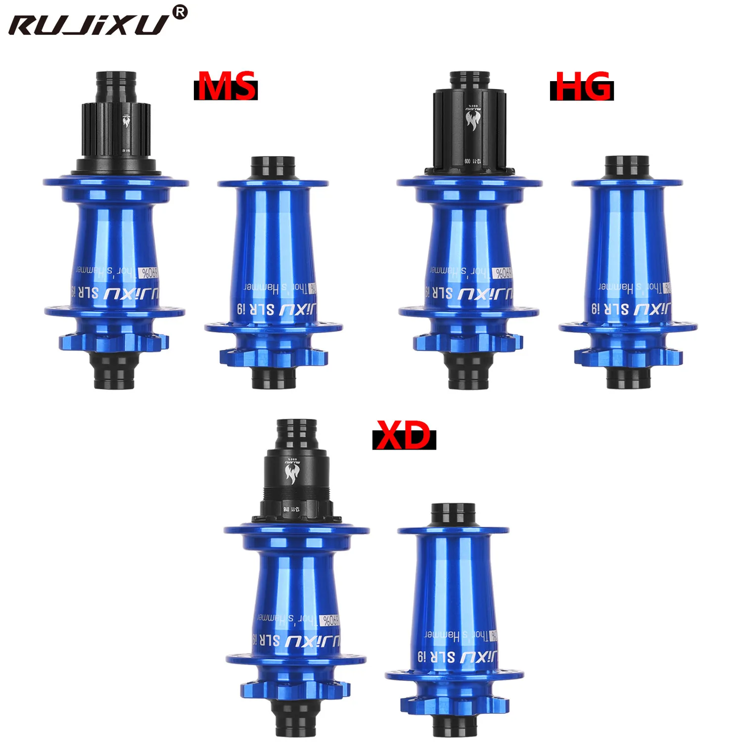 RUJIXU 690 Click Hub 7 Bearing MTB Mountain Bike Hub Front Rear Thru  32Holes Disc Brake Bicycle Hubs MTB HUB  HG XD MS