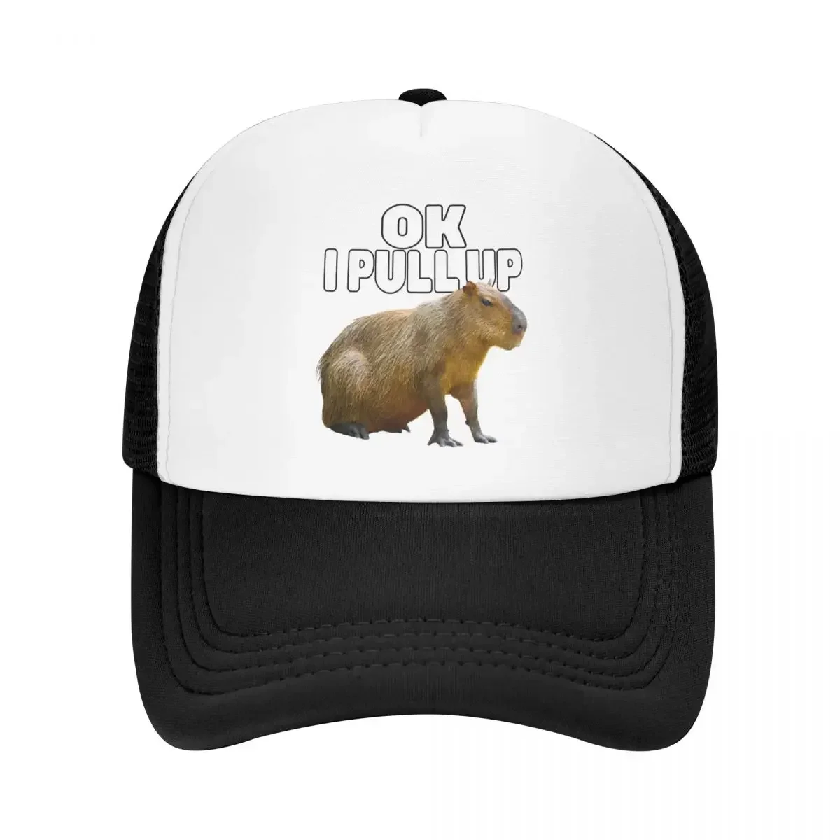 Casquette de camionneur unisexe classique personnalisée Ok I Pull Up Capybara, casquette de Baseball réglable pour adultes pour hommes et femmes, chapeau de papa en plein air