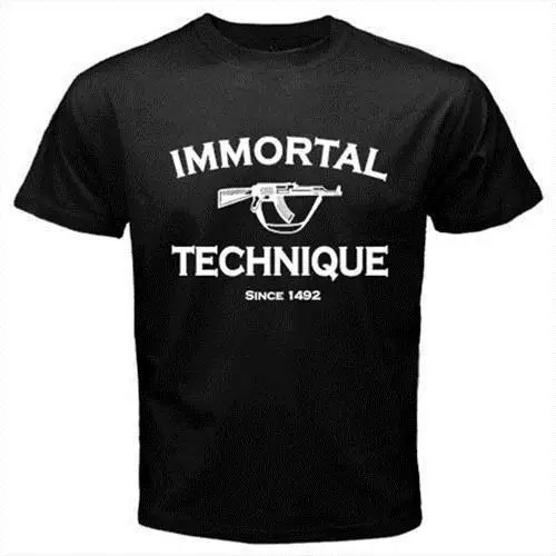 Immortal Technique Rap Mens T-Shirt  Cotton Designs Logo Tee Shirt Man Fashion T Shirts Ero Size S-3XL