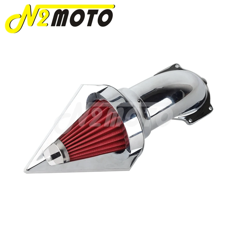 360° Slotted Cone Spike Air Cleaner Kit For Honda Shadow Aero 750 Accessories Billet Aluminum Motorcycle Washable Air Filter