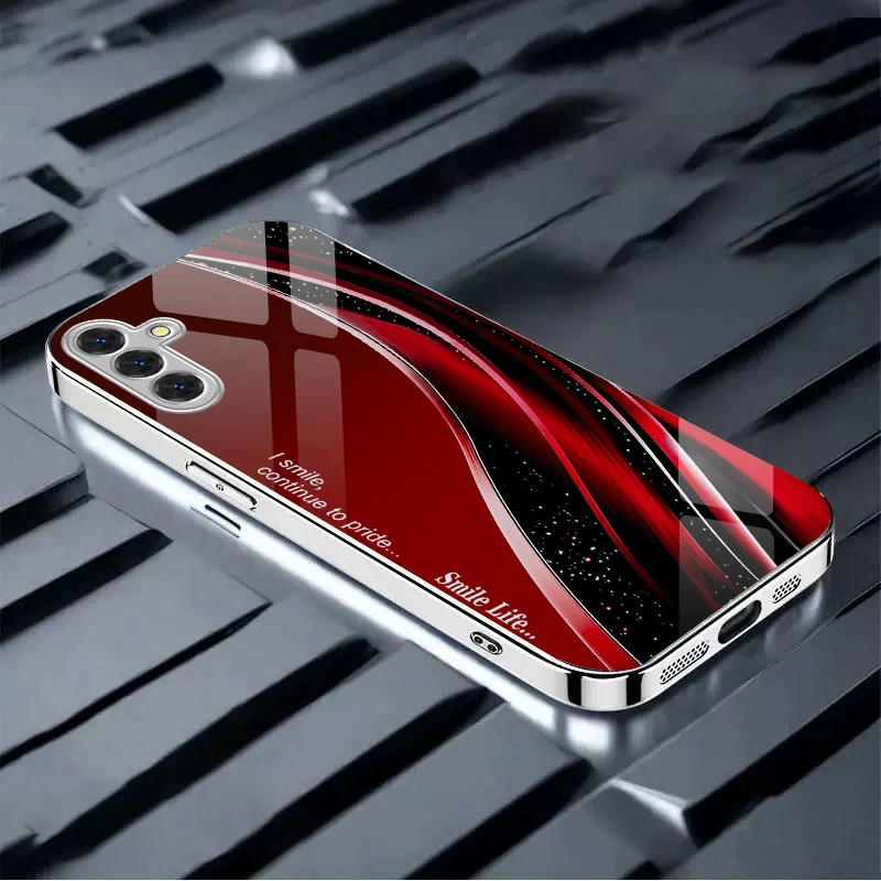 Suitable For [Samsung Galaxy S21 S22 S23 S24 S25 S26 FE PLUS ULTRA 5G ] Plating Glass Phone Case Cover,Protect Covers Cases