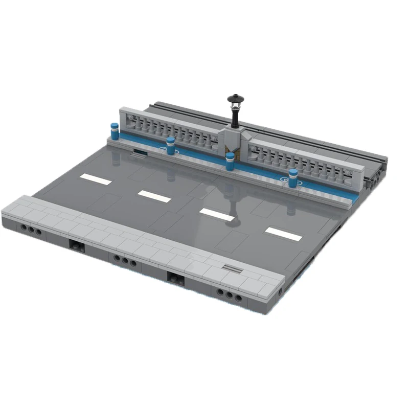 Model widoku na ulicę Moc klocki proste z technologią pasa ruchu rowerowego i przełajowego cegła modułowa DIY montaż zabawek prezenty
