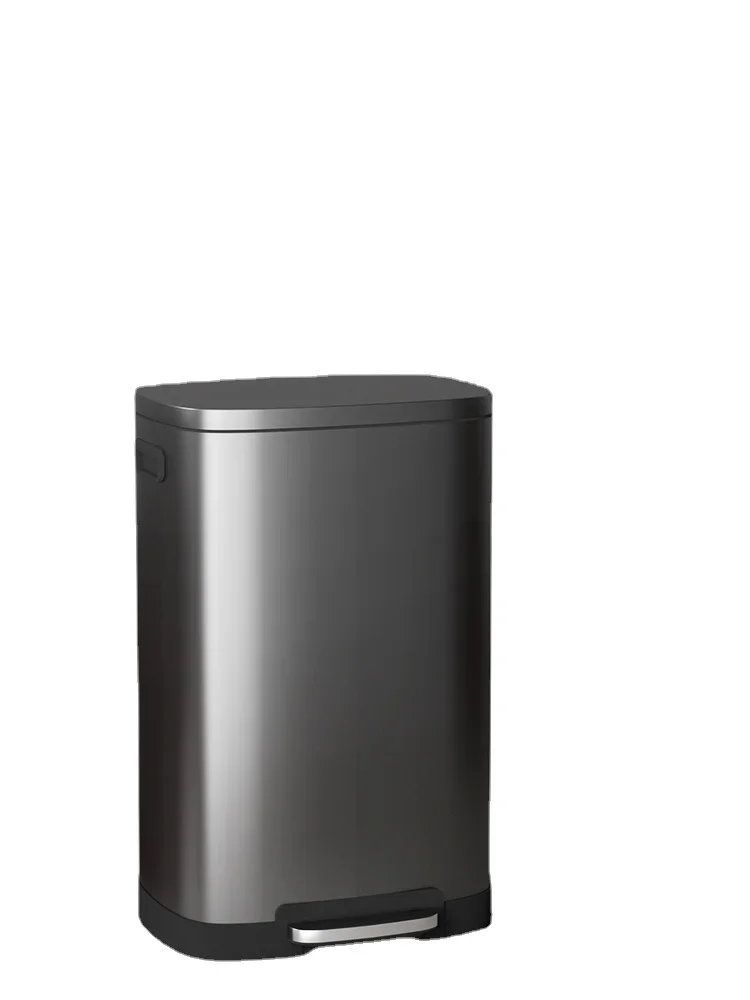 

YY Stainless Steel Trash Can Kitchen Household Large Pedal Large Capacity with Lid