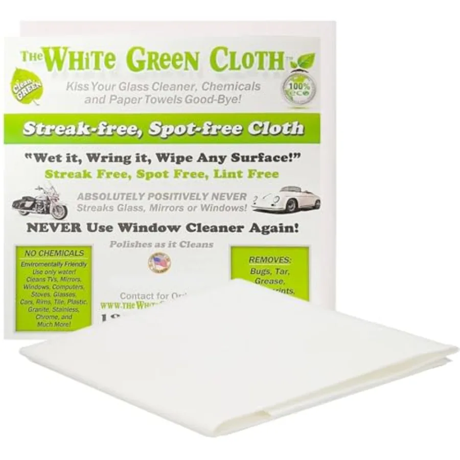 

1-Pack Reusable Cleaning Cloth for Streak-Free Windows, Mirrors and All-Purpose Cleaning Chemical-Free, Absorbent, Non-Abrasive