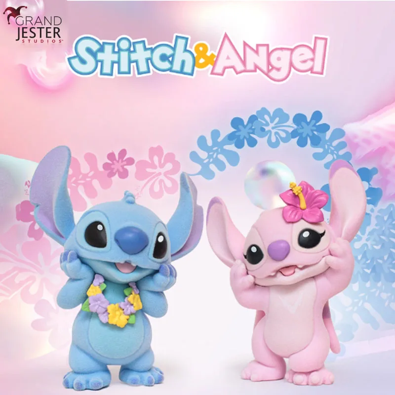 

Оригинальный гаражный комплект Disney, мини-фигурки Lilo & Stitch Stitch and Angel Couple, аниме-фигурки, игрушки для мальчиков, подарочная модель