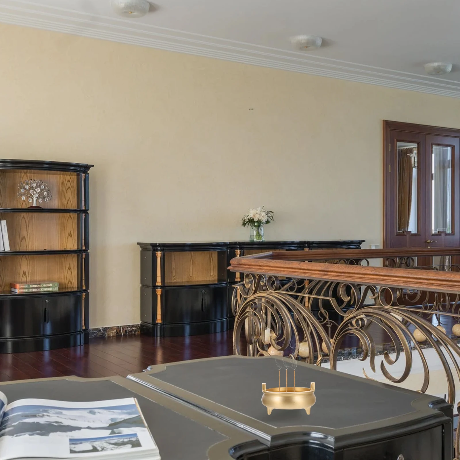 

Copper Buddhist Incense Burner Vintage Home Decoration Aroma Therapy Retro Censer Ornament Incense Holder