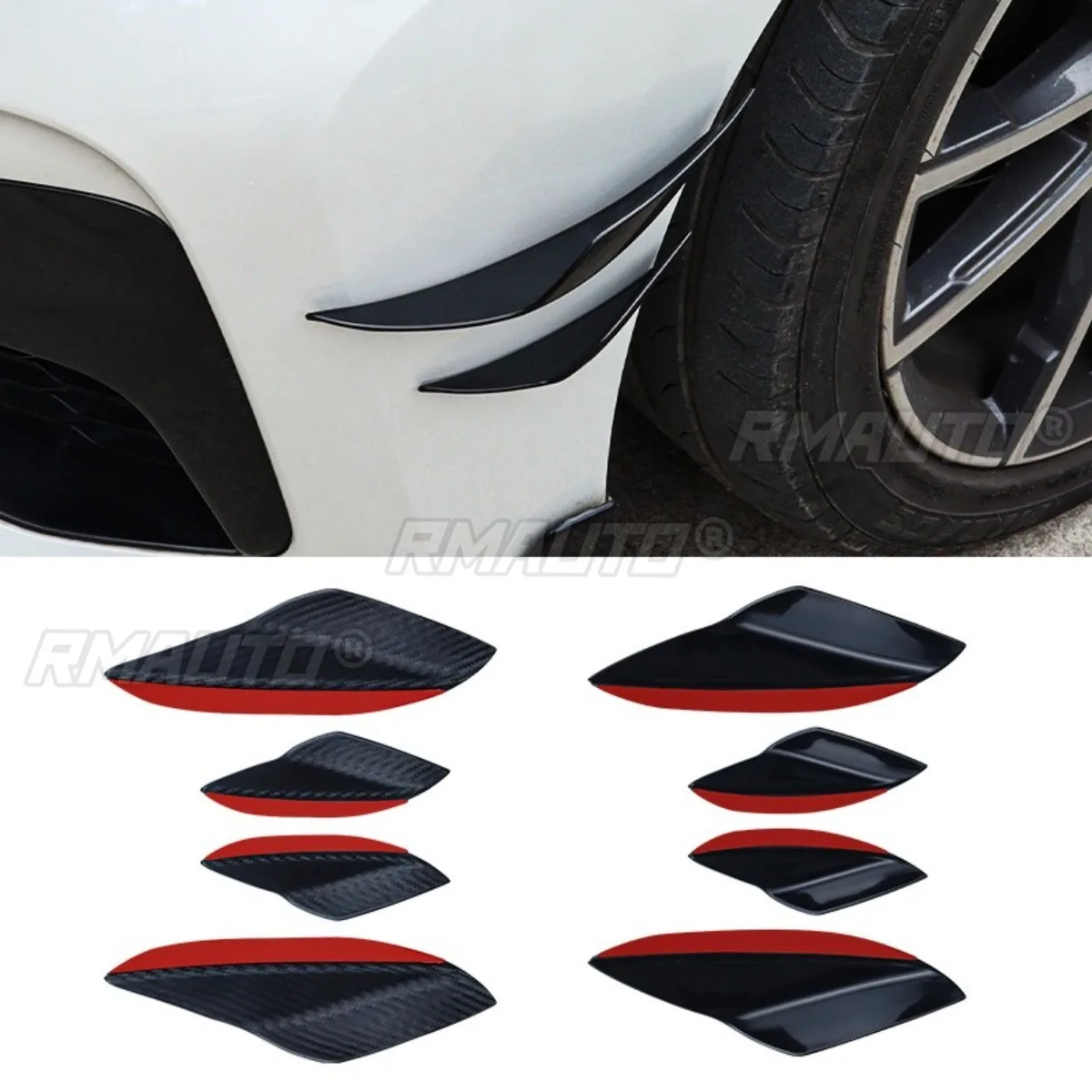 For Universal Car Wind Knife Bumper Air Intake Vent Splitter Accessories Bumper Splitter Cover Air Vent Trim Body Kit