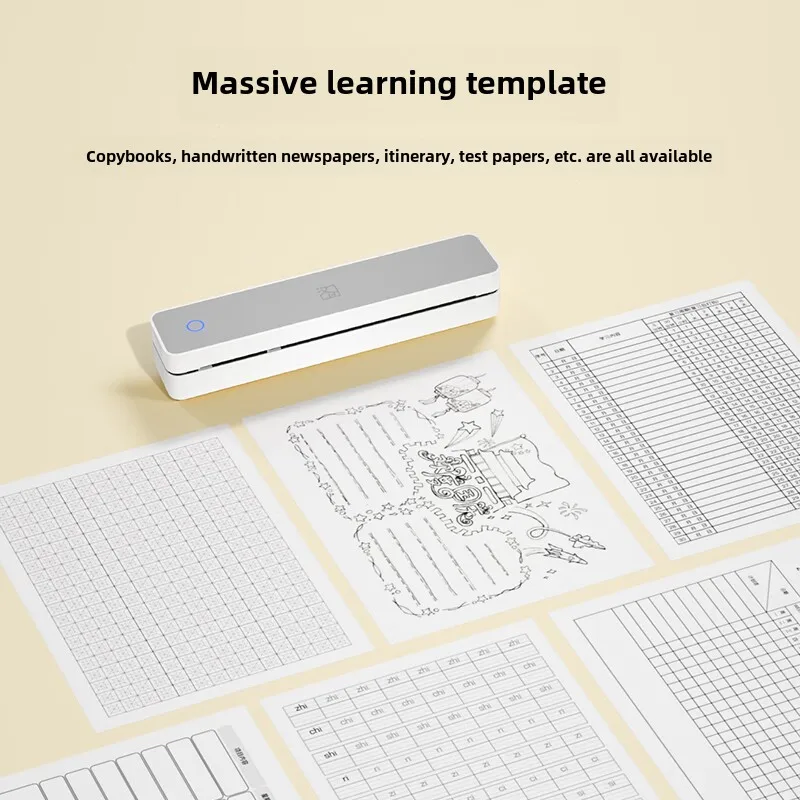 가정용 숙제 프린터, 휴대 전화, 블루투스 연결, 무선 미니 휴대용 A4, 흑백 열전사, MT610