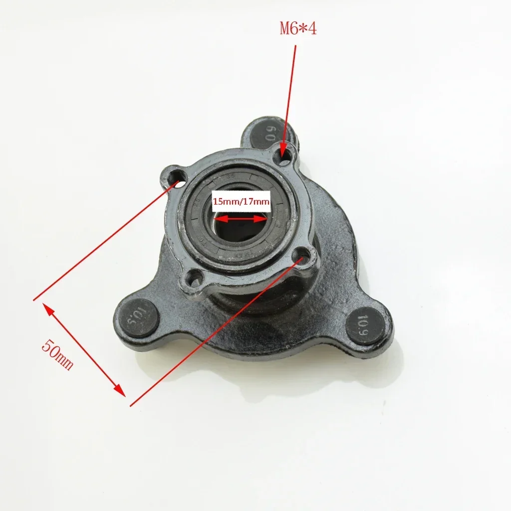 15mm 17mm M8*3 Stud 78mm Front Wheel Hub Fit For 50cc-125cc ATV Quad 6 7 8 Inch Rim Tyre Go 4 wheel Bike Kart Buggy Karting