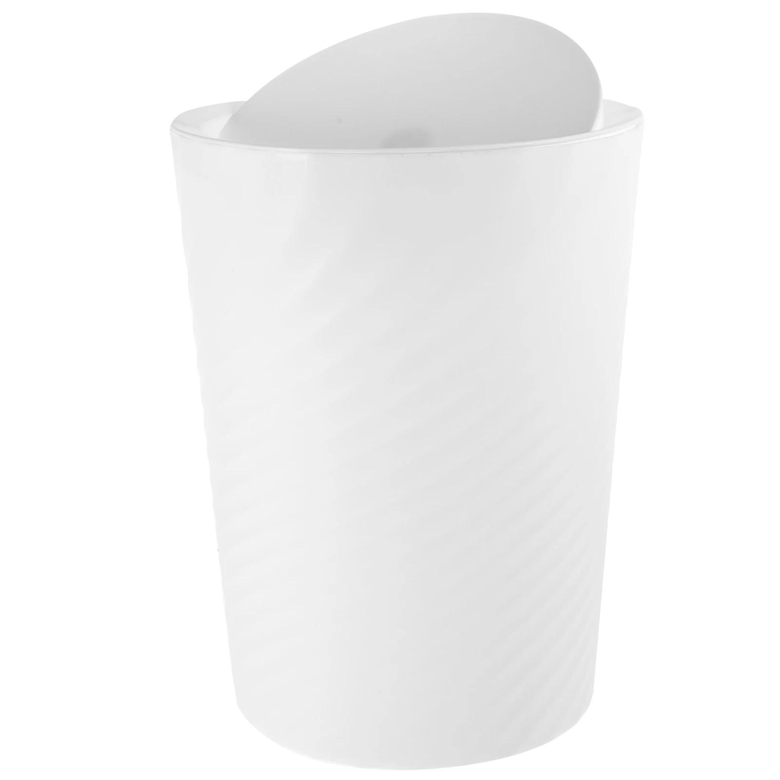 

Trash Can with Lid 10L White Waste Basket for Office Bathroom Bedroom Kitchen Garbage Bin Plastic Container