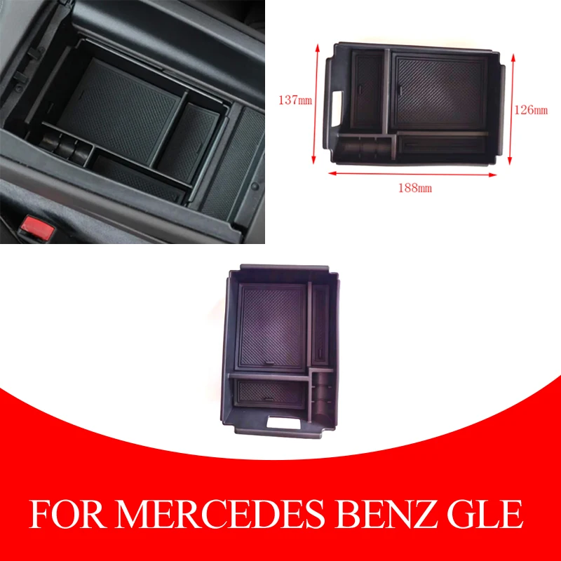 Car Center Console Armrest Box Storage Tray for Mercedes Benz GLE Class W167 V167 350 450 400d 2020-2023