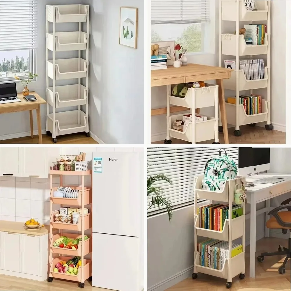 

Multifunctional Storage Cart Organizer for Kitchen, Bathroom, Snack Rack & Home Cabinet Accessories