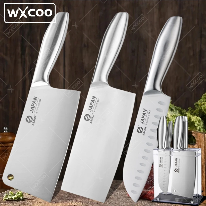 

WXCOOJapanese Kitchen Professional Chef's Knives High Carbon Forged Boning Knife Stainless Steel Santoku Knife Fruit Meat Cutter