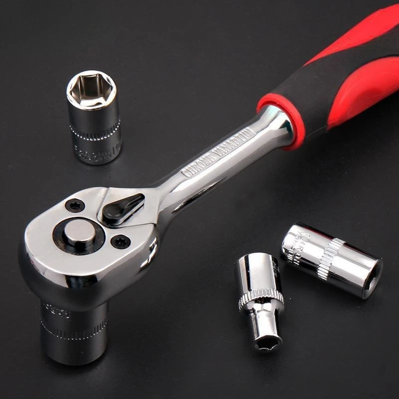 

Socket Wrench Set Fast Ratchet Wrench Large Medium Small Flying Hexagon Sleeve Auto Repair Tool Set