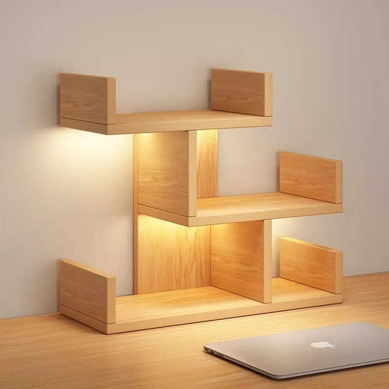 

Bookshelf, desktop shelf, desk ornament display cabinet, countertop flower stand, layered rack, bay window storage cabinet.