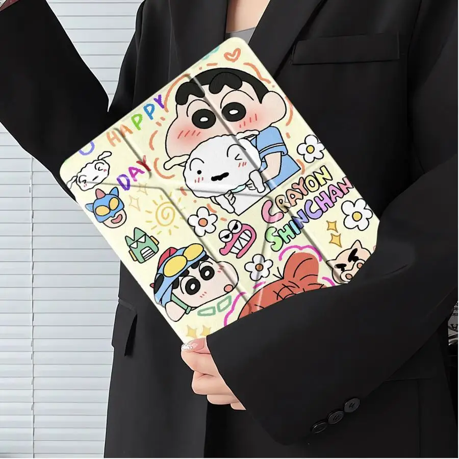 

Чехол для планшета iPad Pro 2025 Mini 6 7 Air 4 5 M3 M2 1 2 M4 11 дюймов Pro 11th 10th 9th 8th 7th 12.9 дюймов с держателем, Crayon Shin