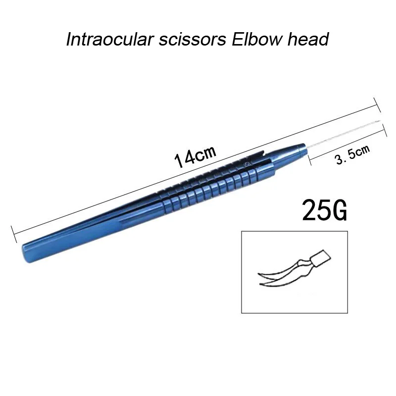 1pcs  25G Ophthalmic Straight Curved Retinal Capsulorhexis Forceps Intraocular Ophthalmic Instruments Titanium Alloy