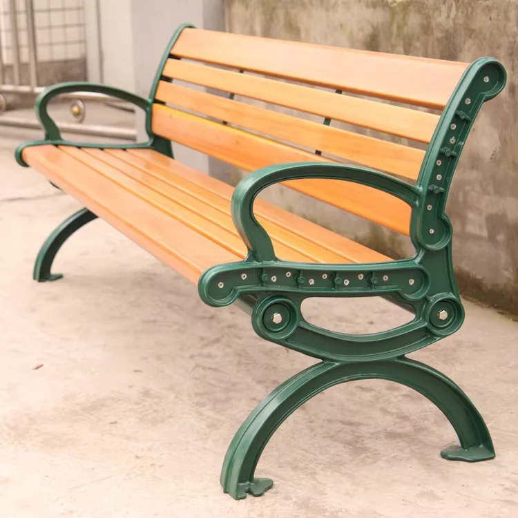 Customized Color Eco-Friendly Antiseptic Solid Wood Traditional Outdoor Patio Garden Bench With Backrest 2-Seater