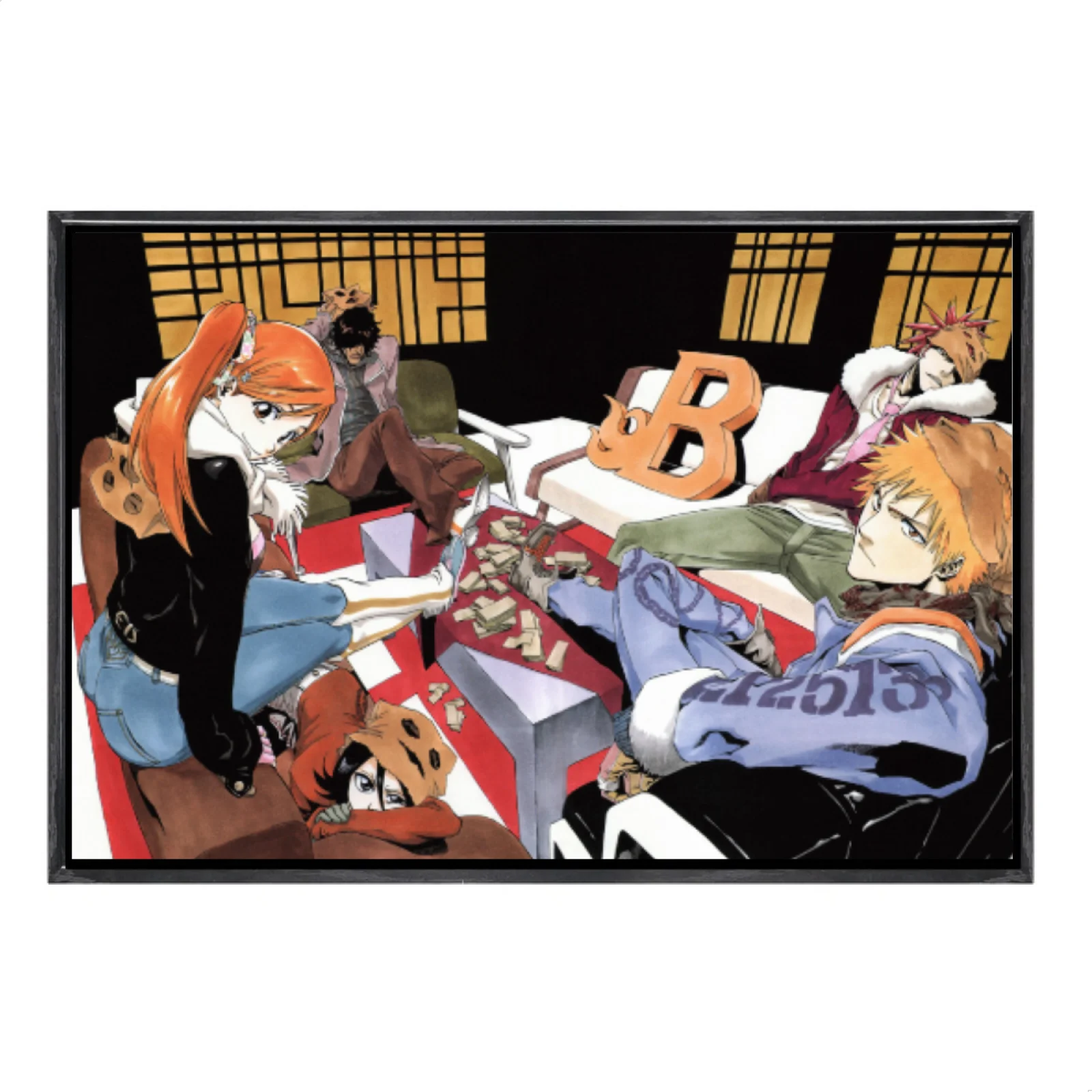 

Japanese Manga Multi-Size Canvas Poster Double Framed Wall Art, Bleach Home Decor for Living Room Bedroom