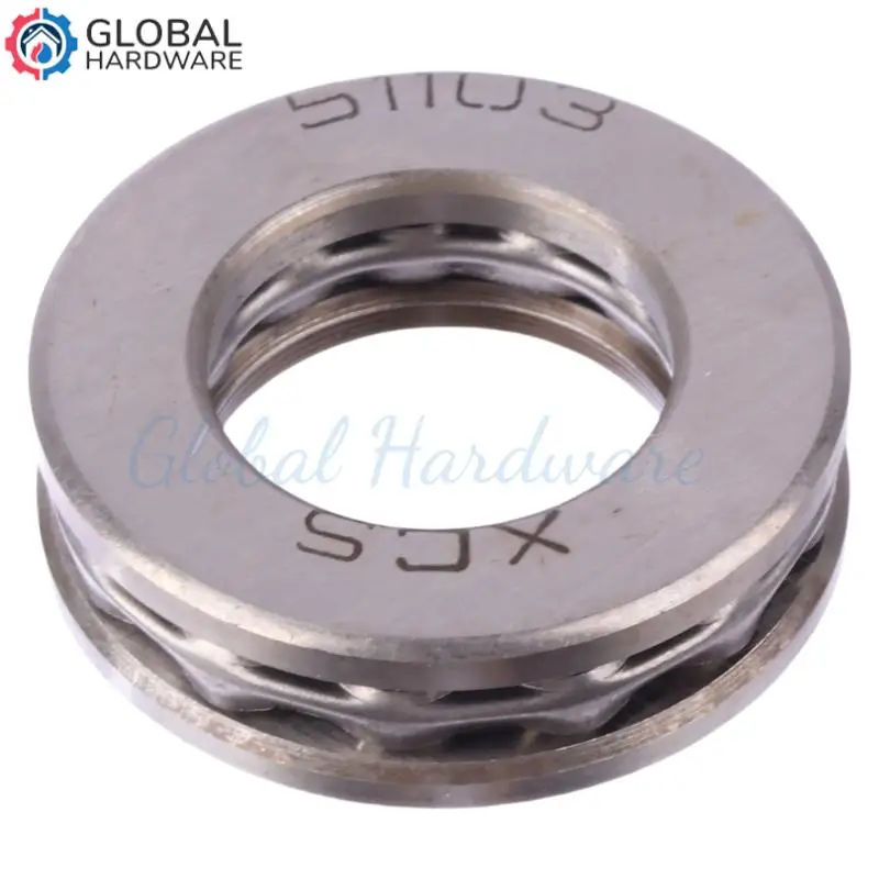 ตลับลูกปืนแบบแบน 51103 ใช้สำหรับแกนหมุนของเครื่องกลึงศูนย์เครื่องจักรกล ฯลฯ