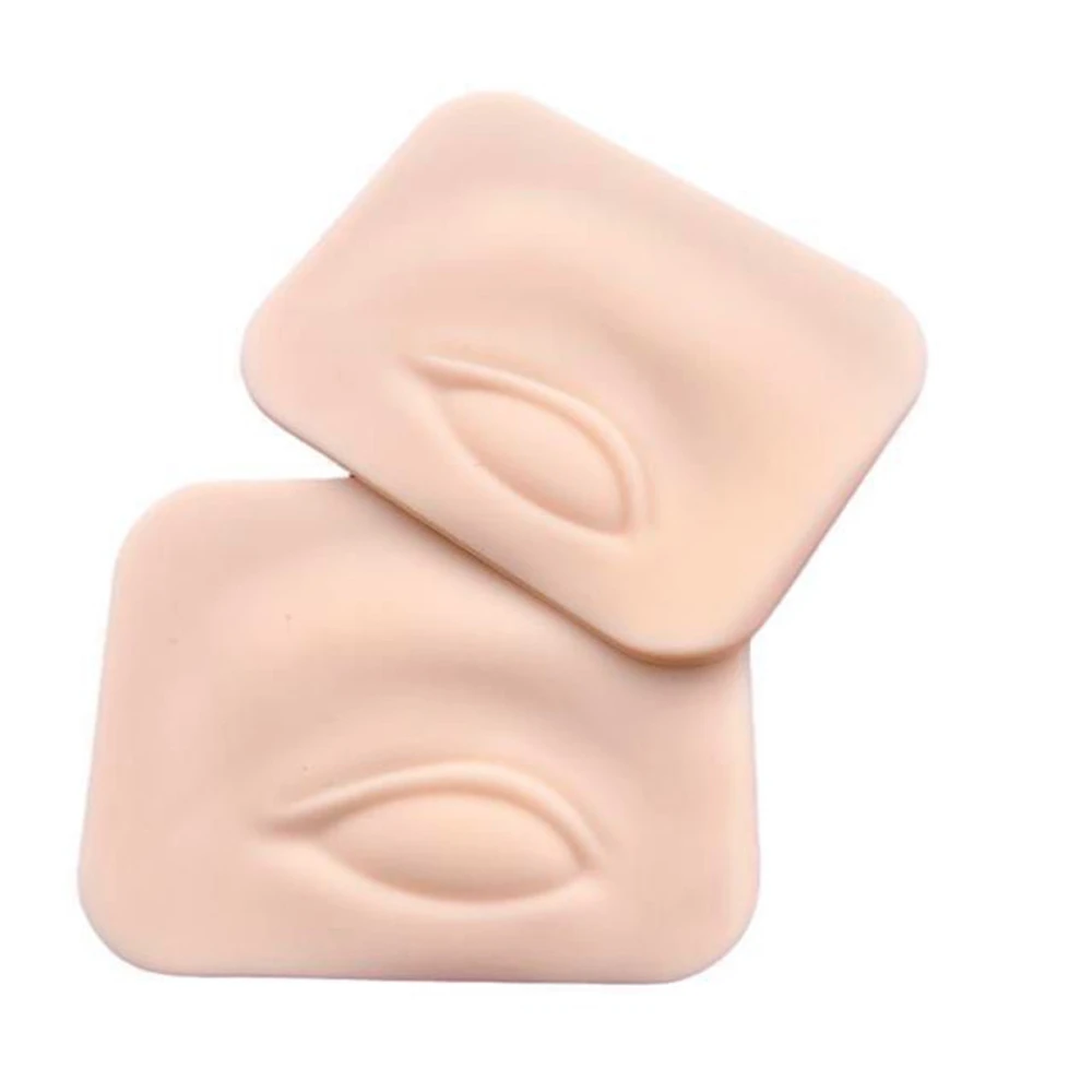 1 pair 3D Eyebrow Makeup Practice Board Reusable Double Eyes Three-dimensional Eyeliner Eyebrow Tattoo Practice Skin