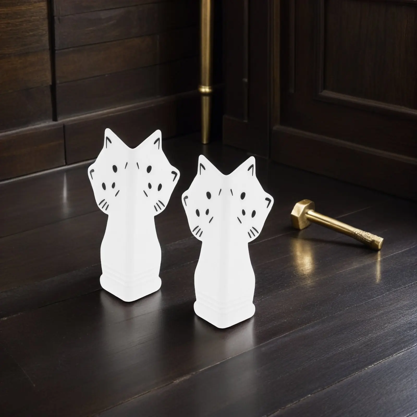 4Pcs Cute Cat Silicone Corner Guards Furniture Corner Protectors White Flexible Edge Protector for Kids Pets Baby Proofing Wall
