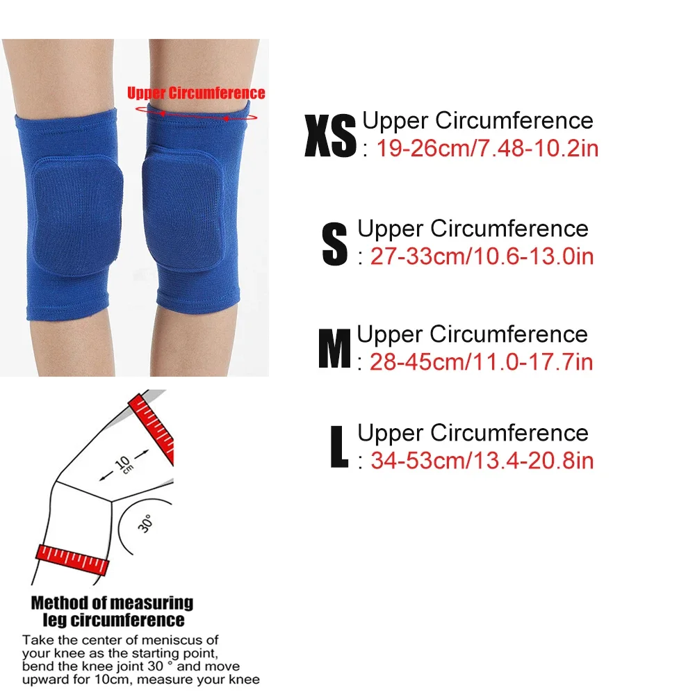 1 Paar schützende Knieschützer, dicker Schwamm, rutschfest, Kollisionsvermeidung, Kniebandage für Training, Laufen, Basketball, Damen und Herren – Detail 3