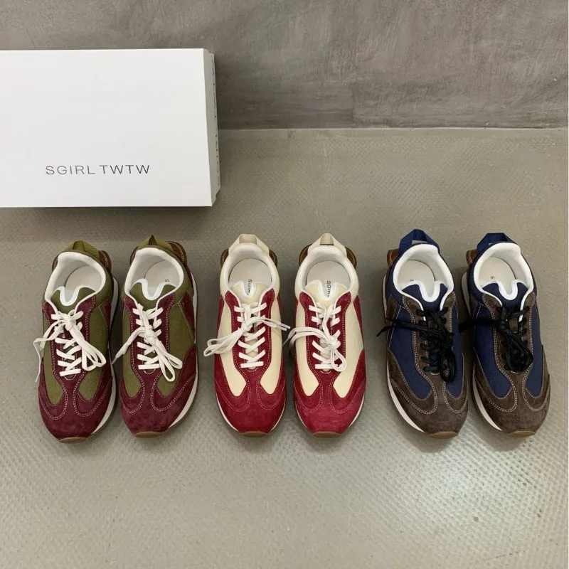 

Contrasting Color Dexun Shoes Women's New Versatile and Thin Hiking Forrest Gump Casual Sports Sneakers Designer Ins Hot