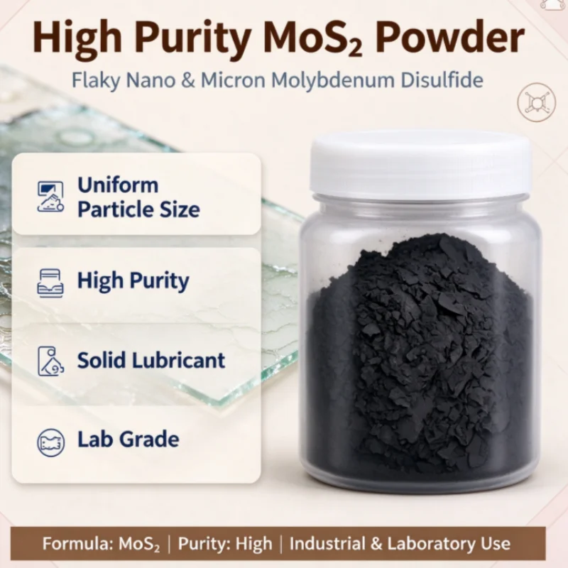 Microsize Powder High Purity MoS₂ Dry Lubricant Powder High Temperature Anti Wear Industrial Lubricant
