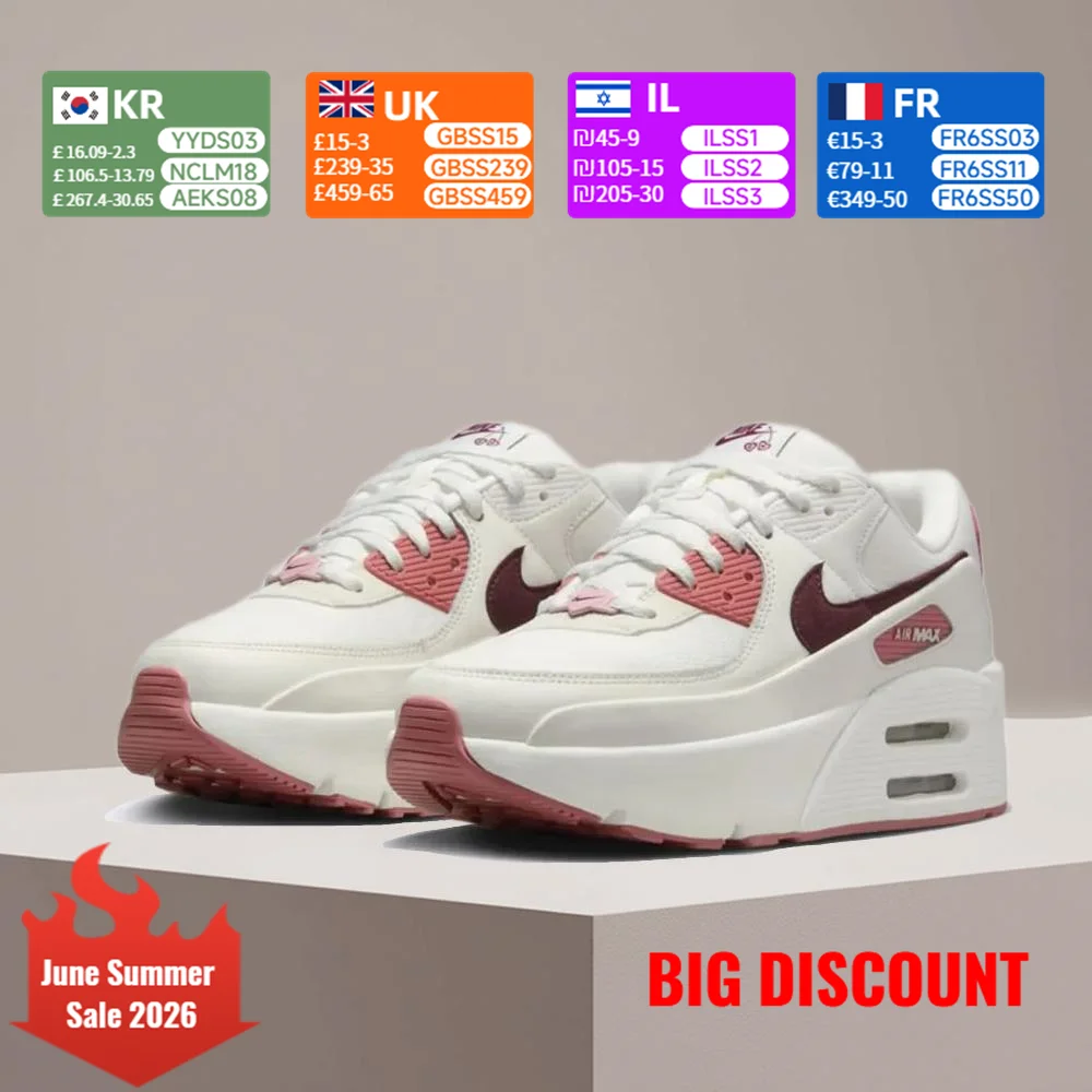 Nike Air Max 90 Classic Retro Slip-Resistant Style Lightweight Comfort Design Everyday Running Shoes FZ5164-133