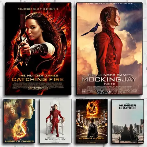 Classic Movie game hunger Poster HD art sticky wall waterproof home living room bedroom bar aesthetic decoration