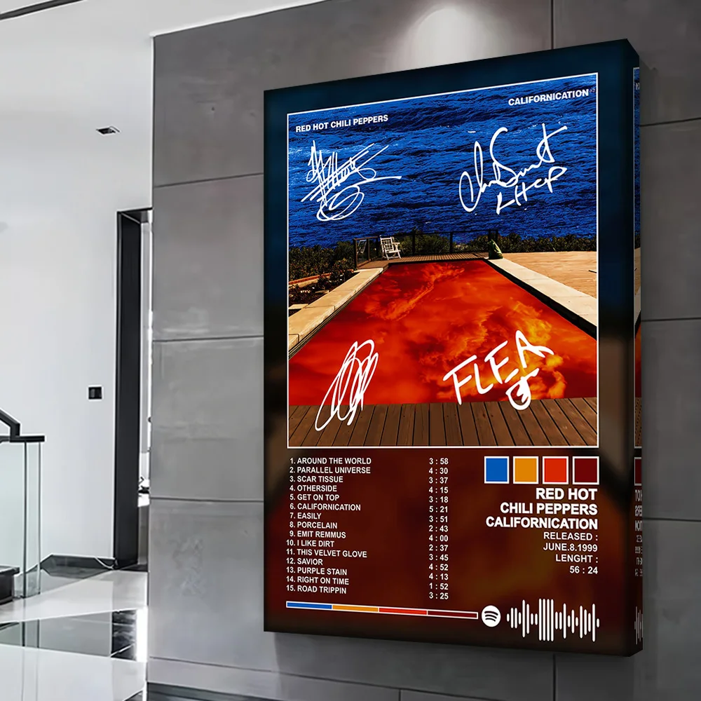 Red Hot Chili Peppers Californication Poster Customizable Printed Canvas Painting Wall Art Gift for Aesthetic Decoration Room