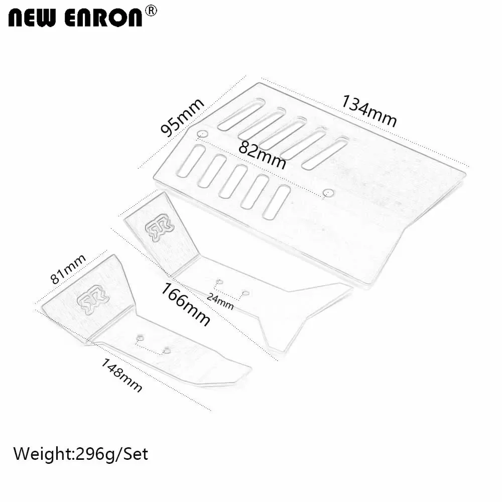 Stainless Steel Armor Chassis Guard Protector Skid Plate BRPA for 1/8 RC Car ARRMA NERO 6S BIG ROCK AR106017