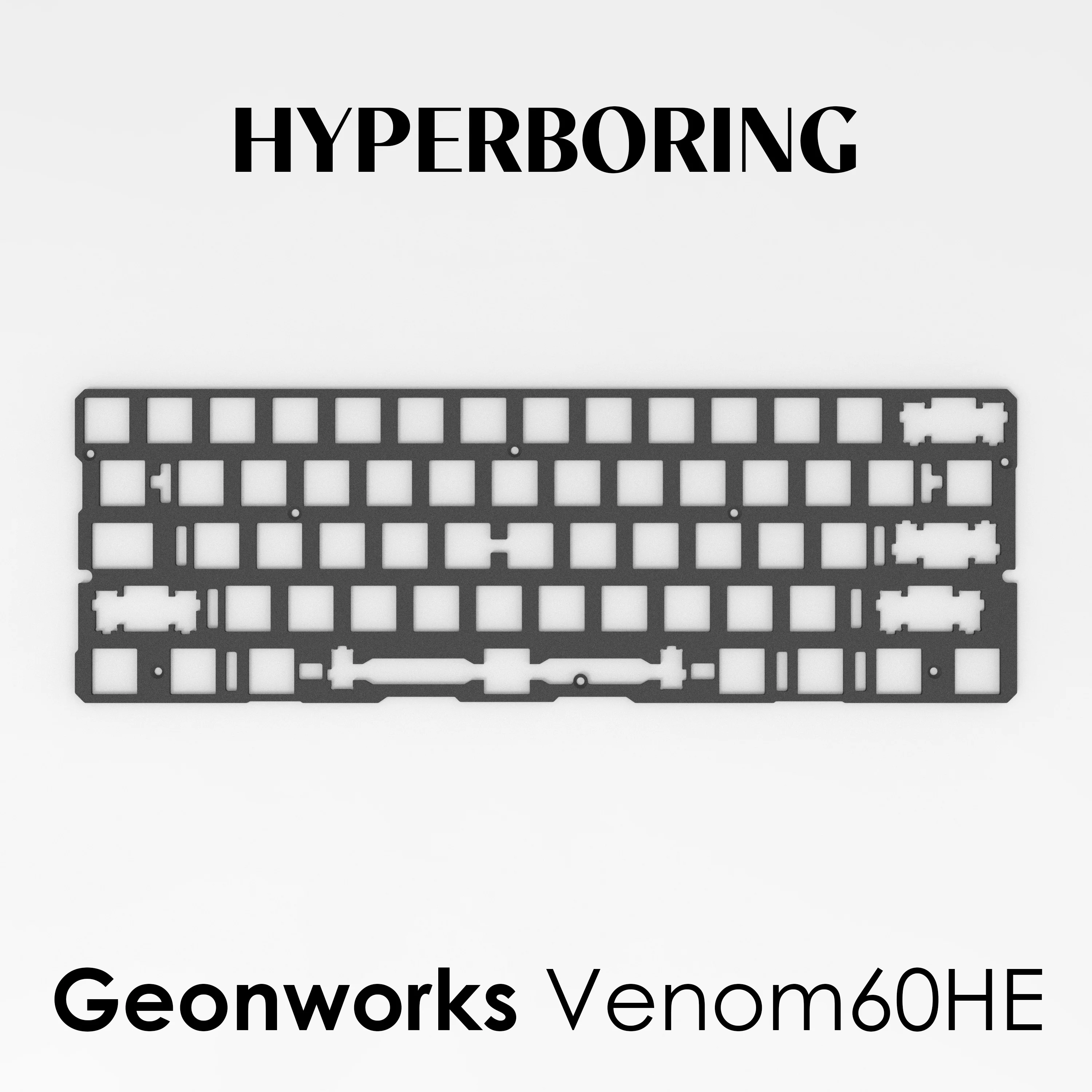 Geonworks Venom60HE Keyboard Plate Custom FR4 Aluminum PC Sound